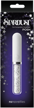 Stardust Posh Rechargeable Glass Vibe in White