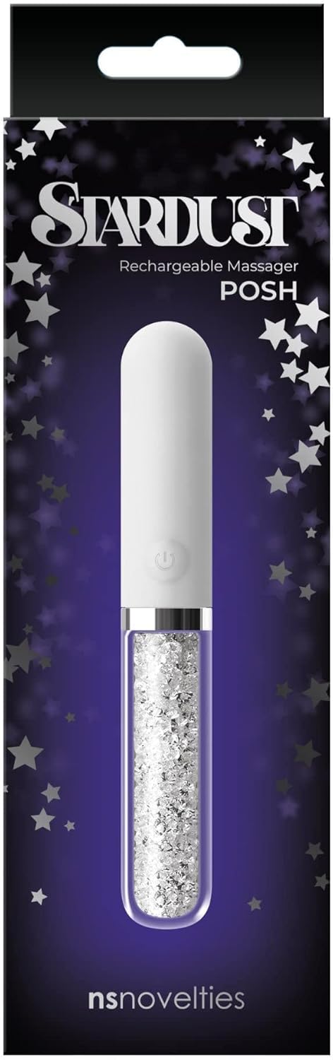 Stardust Posh Rechargeable Glass Vibe in White