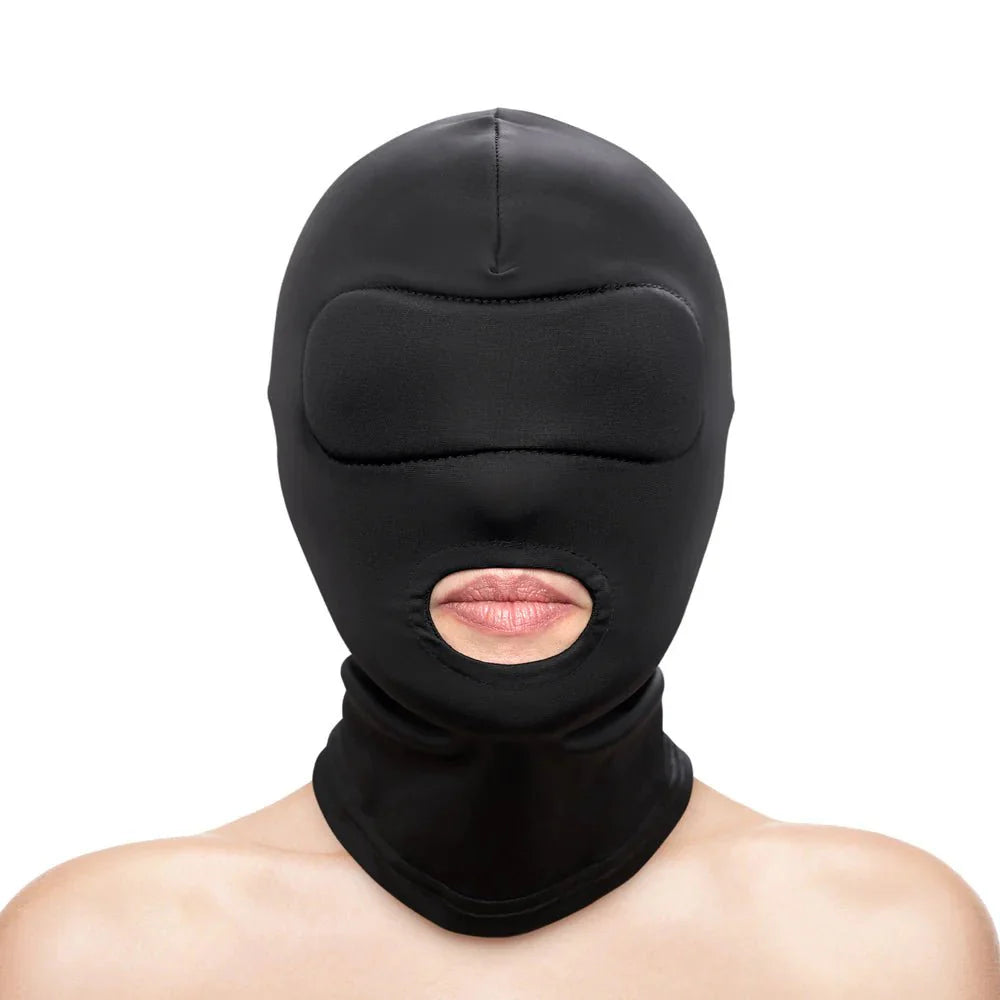 Blindfolded open mouth subversion mask
