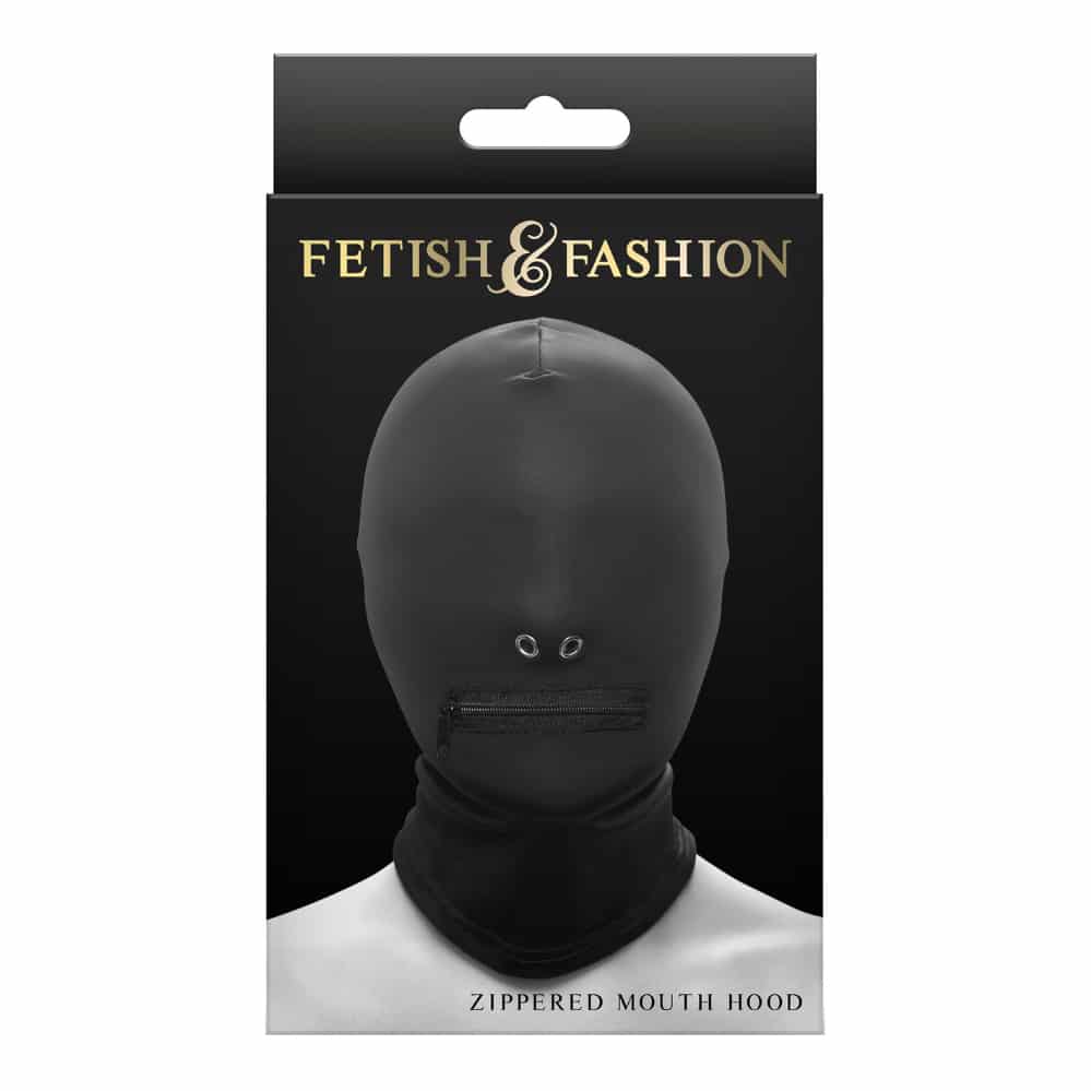 Fetish & Fashion Zippered Mouth Hood