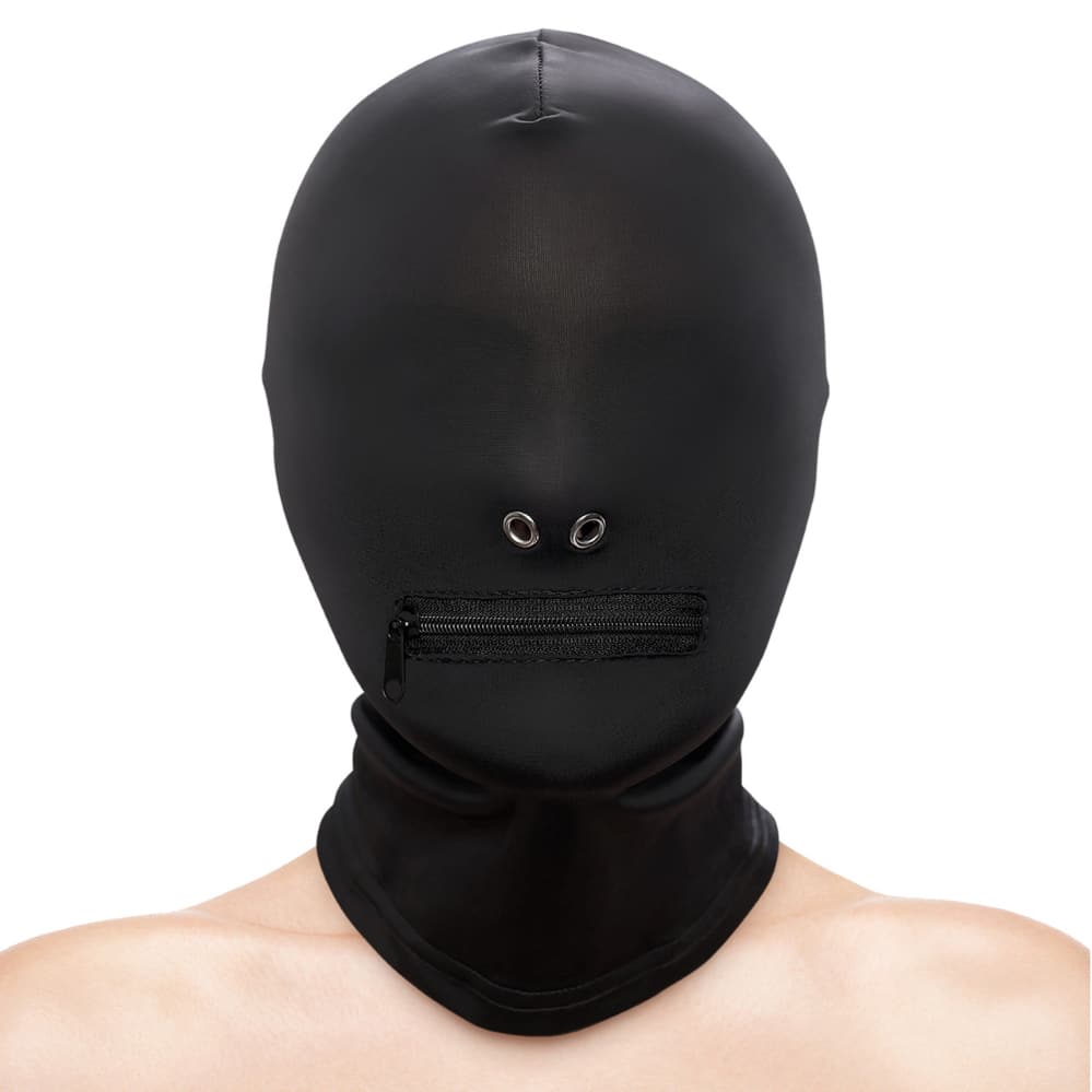 Fetish & Fashion Zippered Mouth Hood