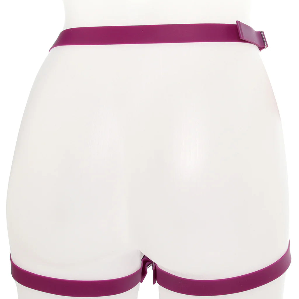 ME2 Rumbler Vibrating Silicone Strap-On in Purple
